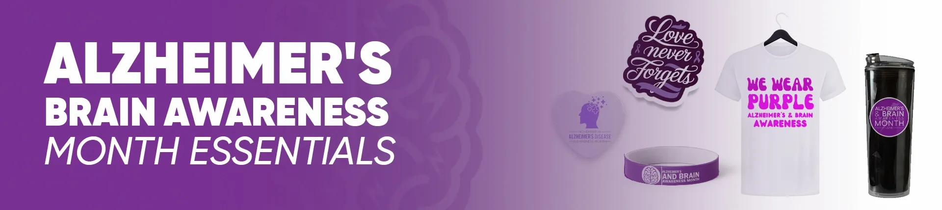 CustomBannersNow.Com Alzheimer's Brain Awareness Month