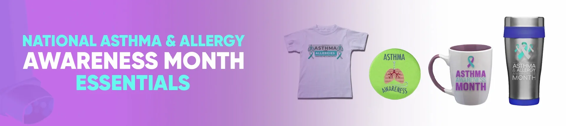 CustomBannersNow.Com National Asthma & Allergy Awareness Month