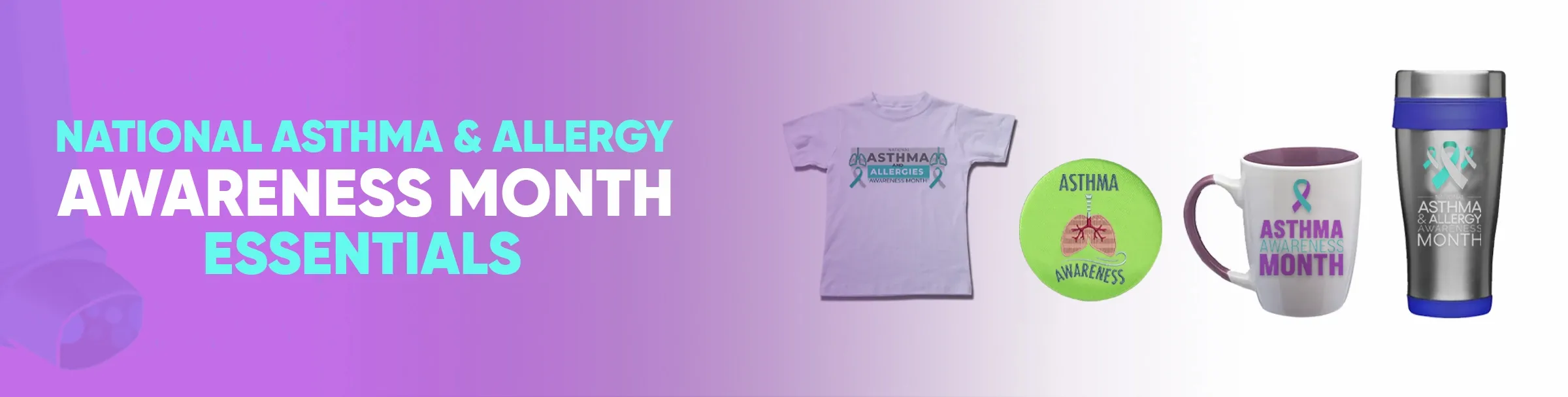 CustomBannersNow.Com National Asthma & Allergy Awareness Month