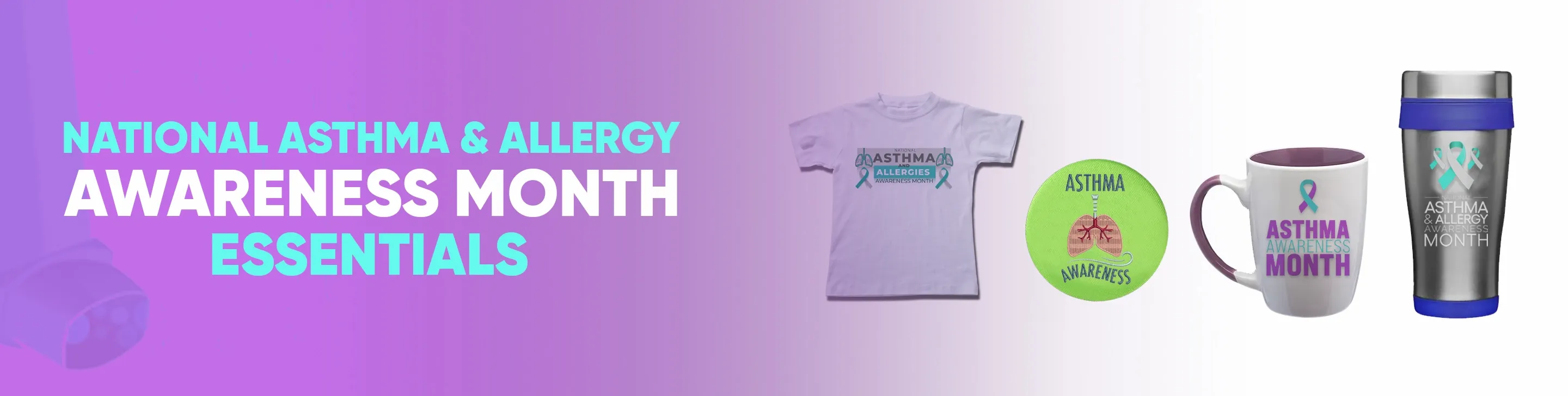 CustomBannersNow.Com National Asthma & Allergy Awareness Month