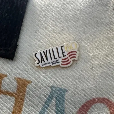 Hard Enamel Pin - I had these made for our 60th anniversary I display mine proudly on my laptop bag