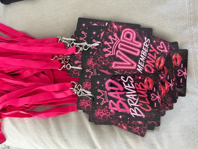 Custom VIP Cards - Cheer team themed badges