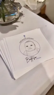 Custom Paper Beverage Napkin - baptism