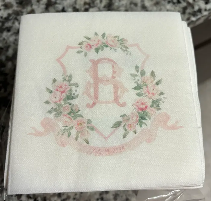 CustomBannersNow.Com - Custom Linen Beverage Napkin