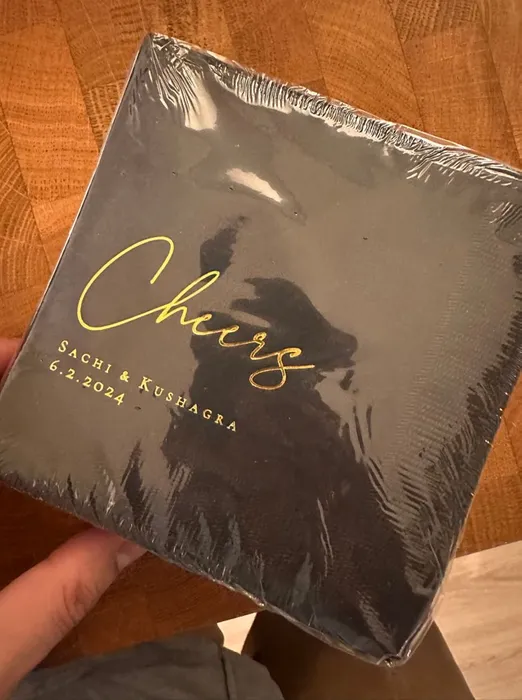 CustomBannersNow.Com - Custom Foil Stamped Beverage Napkin