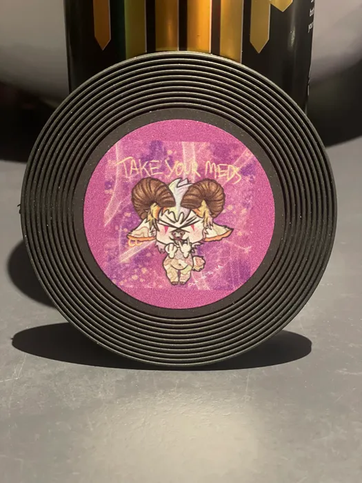 CustomBannersNow.Com - Soft Plastic Record Coaster