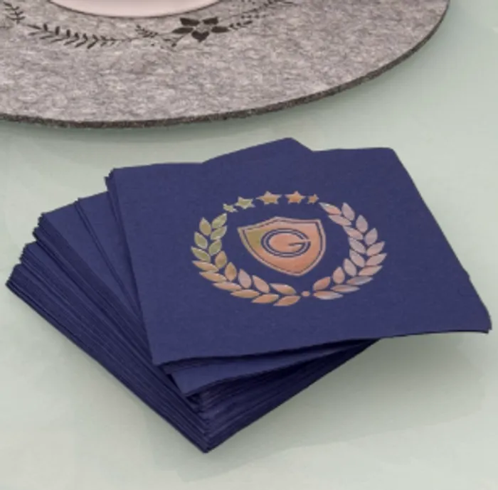 CustomBannersNow.Com - Custom Foil Stamped Beverage Napkin