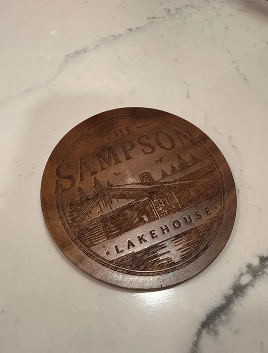 CustomBannersNow.Com - Custom Handmade Walnut Coaster