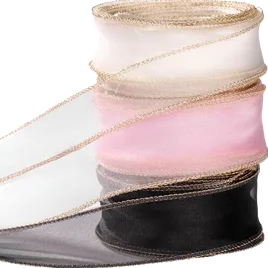Blank Metallic Edge Wavy Ribbon - Custom Banners Now