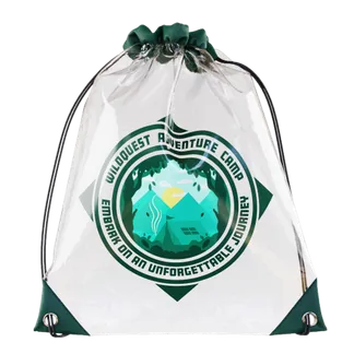 Custom Clear Drawstring Bag - Custom Banners Now
