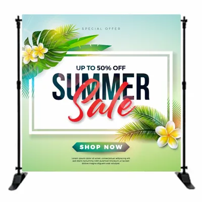 Top & Bottom Pole Pocket Top & Bottom Pole Pocket - Custom Banners Now