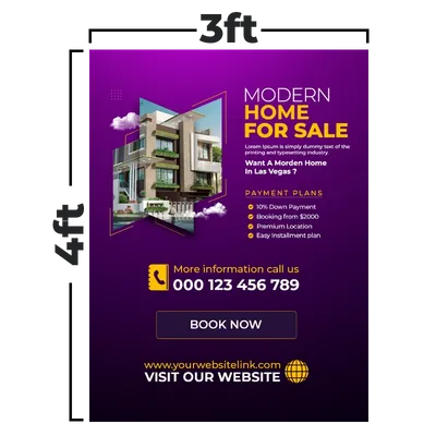 3 x 4 ft - Custom Banners Now