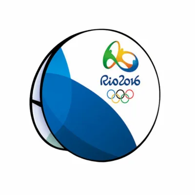 4.92ft x 4.92ft This is a graphic of a beach ball embellished with the Rio 2016 Olympic Games logo, indicating promotional material for the event.
