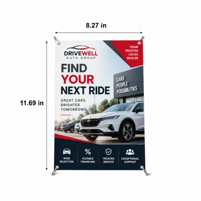 A4 (8.27 in x 11.69 in) - Custom Banners Now