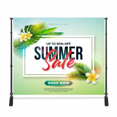 Adjustable Stand Banners - Custom Banners Now