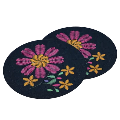 Cotton & Linen Embroidered Coasters - Custom Banners Now