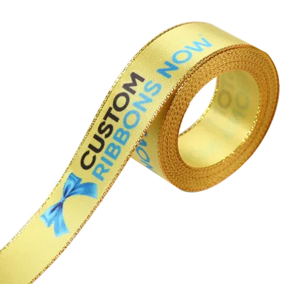 Metallic Edge Satin Ribbon - Custom Banners Now