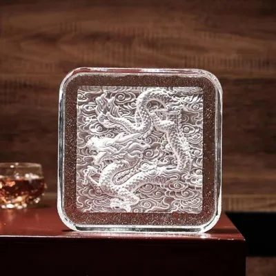 Customized Crystal Carving Coaster - Custom Banners Now