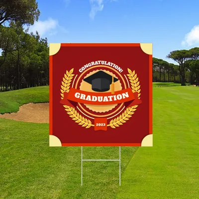 Custom College Graduation Yard Sign