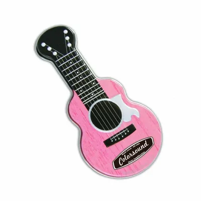 Pink Acoustic Guitar Shaped Mint Tin - Custom Banners Now