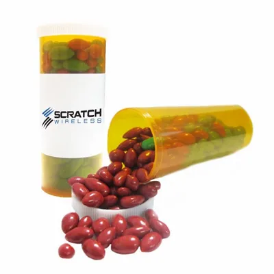 Small Promo Pill Bottles-Chocolate Sunflower Seeds - Custom Banners Now