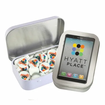 Rectangular Tin - Imprinted Round Mints - Custom Banners Now