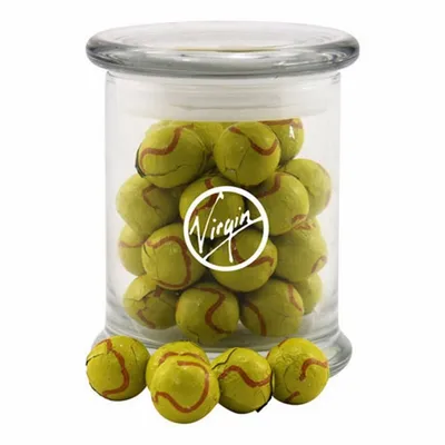 Jar with Chocolate Tennis Balls - SG700 - Custom Banners Now
