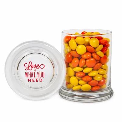 Glass Gourmet Jar - Chocolate Buttons - Custom Banners Now