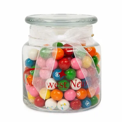 22oz. Glass Jar - Rainbow Bubble Gum - Custom Banners Now
