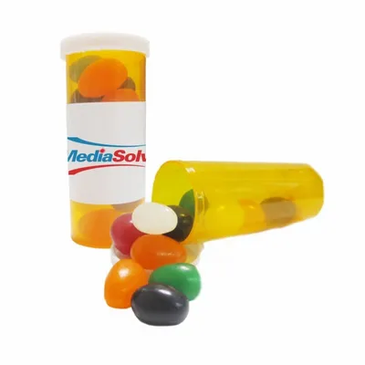Small Promo Pill Bottles-Jelly Beans - Custom Banners Now