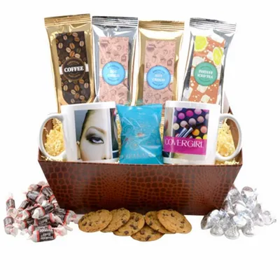 Tray w/Mugs and Hershey Kisses - Custom Banners Now