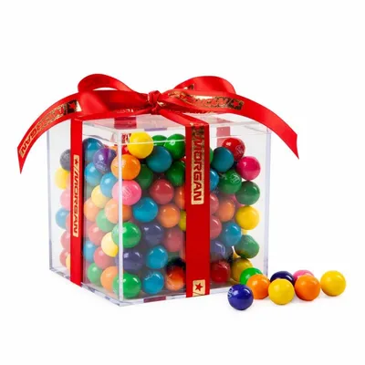 Cube Acrylic Gift Jars - Mini Gumballs - Custom Banners Now