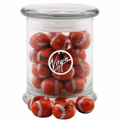 Jar with Chocolate Footballs - SG700 - Custom Banners Now