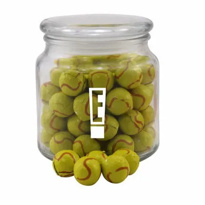 Jar with Chocolate Tennis Balls - SG400 - Custom Banners Now