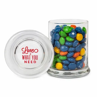 Glass Gourmet Jar - Chocolate Buttons Imprinted - Custom Banners Now