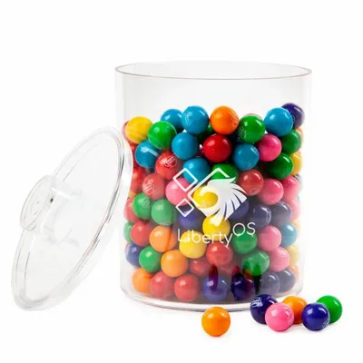 Cylinder Acrylic Gift Jars - Gumballs - Custom Banners Now