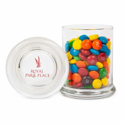 M&M'S® in Glass Gourmet Jar - Custom Banners Now