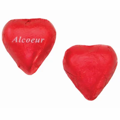 Imprinted Chocolate Foiled Hearts - Custom Banners Now