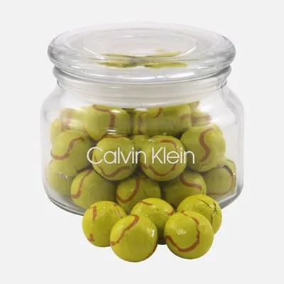 Jar with Chocolate Tennis Balls - SG200 - Custom Banners Now