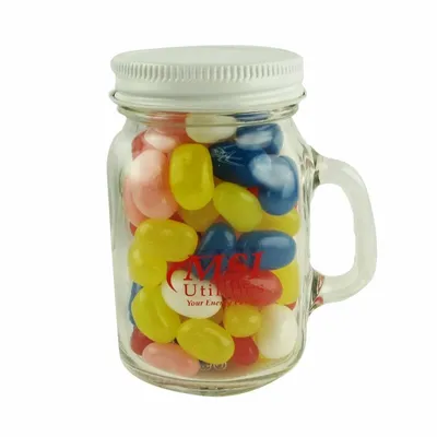 Glass Mini Mason Jars - Gourmet Jelly Beans - Custom Banners Now