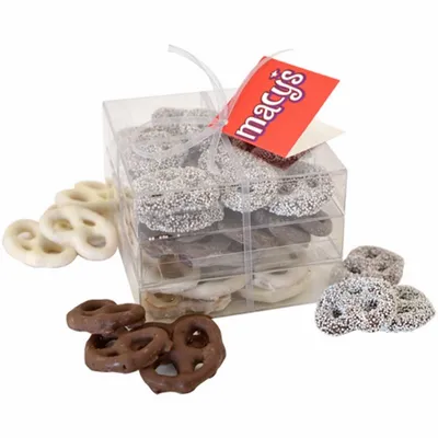 3 Way Pretzel Stack Acetate Tower - TRB801 - Custom Banners Now