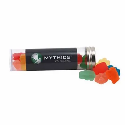 Clever Candy Medium 5" Candy Tube with Gummy Bears - Custom Banners Now