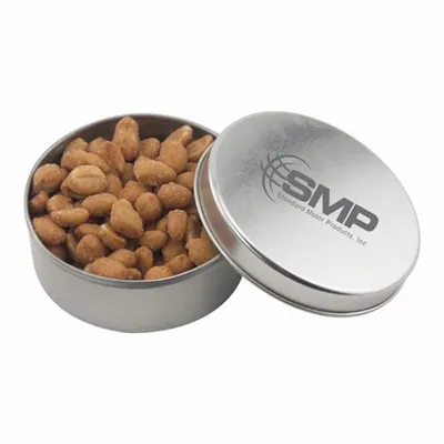 Round Tin with Honey Roasted Peanuts - SBF3000 - Custom Banners Now