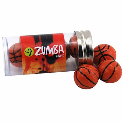 Tube with Chocolate Basketballs 3" Tube - Custom Banners Now