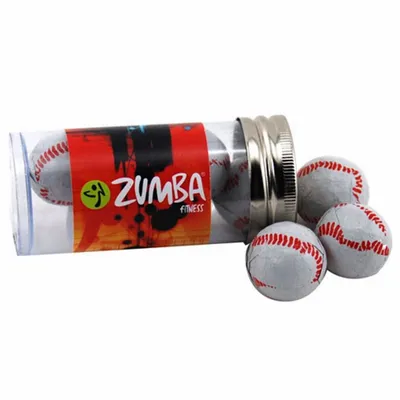 Tube with Chocolate Baseballs - TRB610 - Custom Banners Now