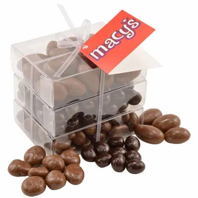 3 Way Chocolate Stack Acetate Tower - Custom Banners Now