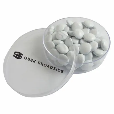 Small Round Acrylic with Chocolate Buttons - Custom Banners Now