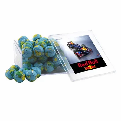 Acrylic Box with Chocolate Globes - Large - Custom Banners Now