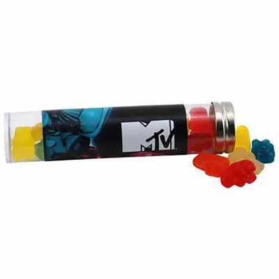 Clever Candy Large 6" Candy Tube with Gummy Bears - Custom Banners Now