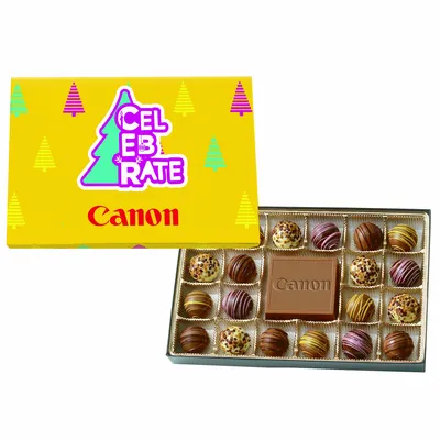 Truffle Gift Box Full Color Lid with 20 Truffles - Custom Banners Now